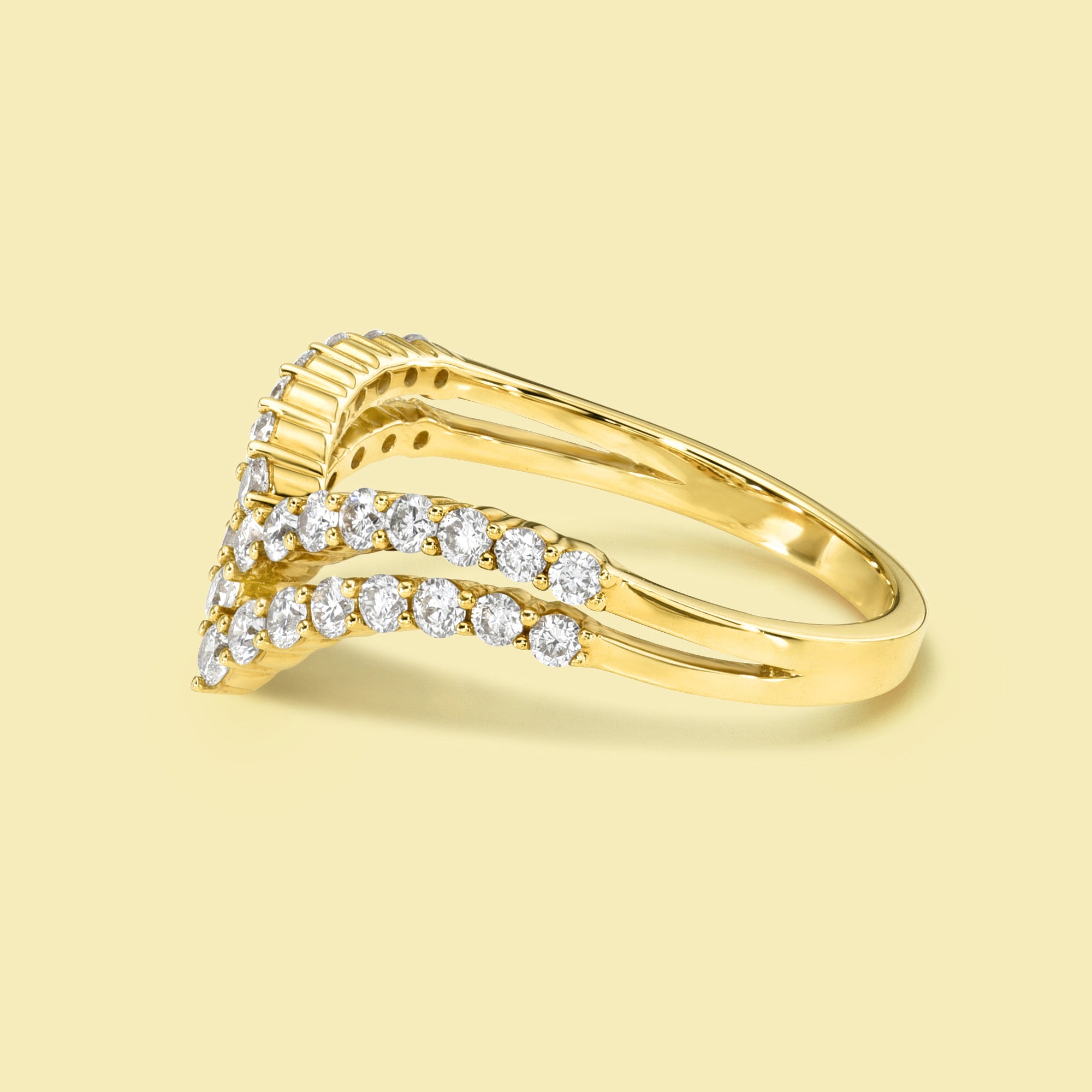 The Audrey, Double-row V-shaped Diamond Band