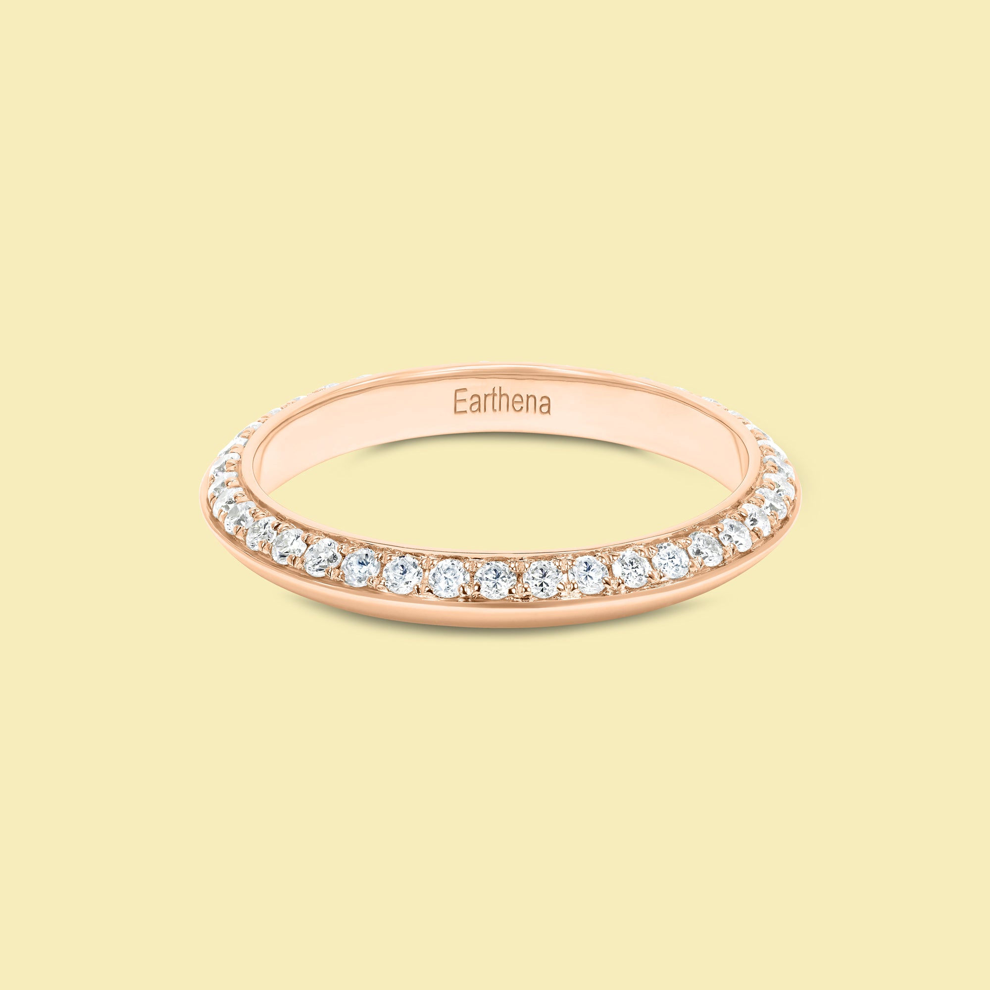 Axis Duo Pavé Knife-Edge Eternity Band in Gold or Platinum by Earthena Jewelry of Beverly Hills.