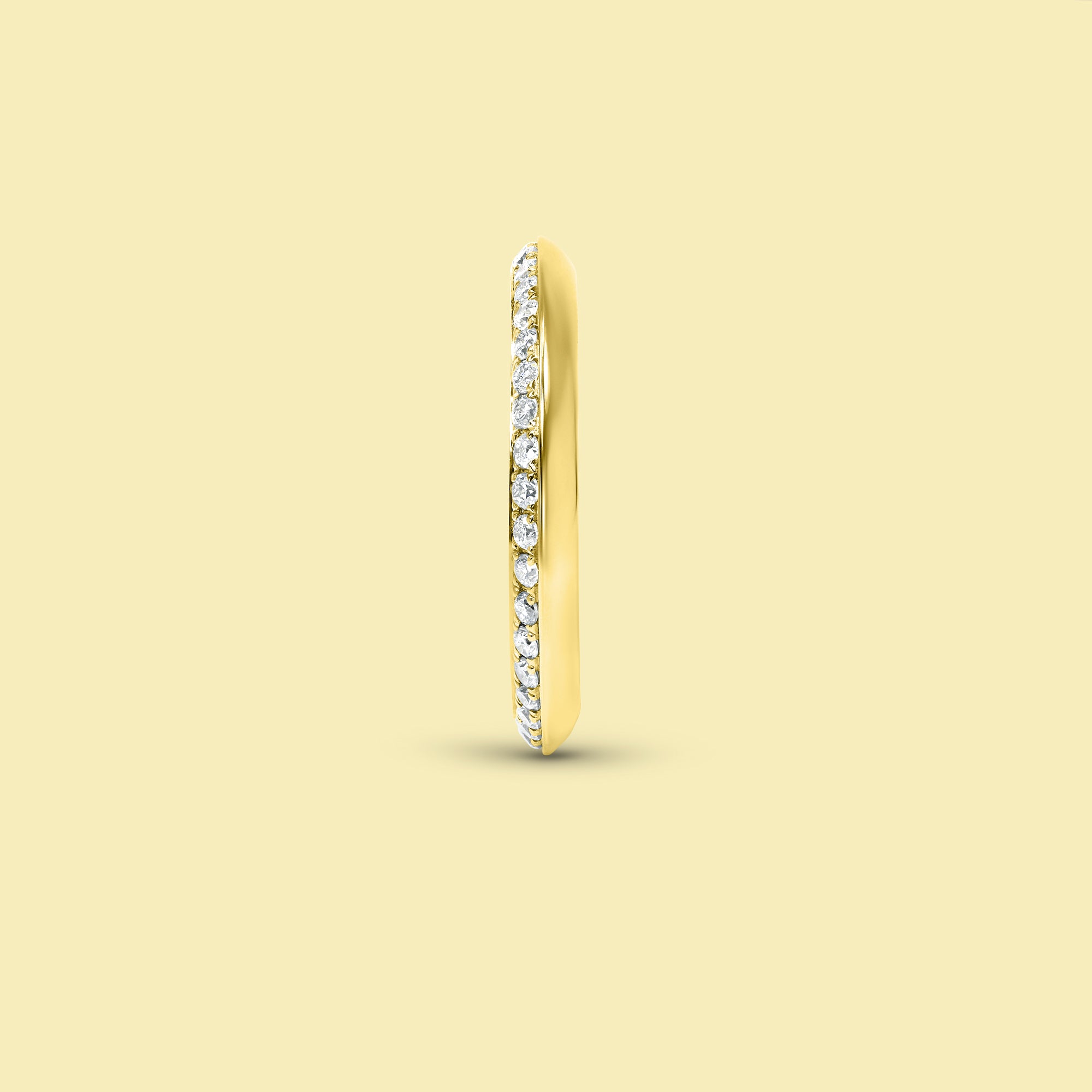 Axis Duo Pavé Knife-Edge Eternity Band in Gold or Platinum by Earthena Jewelry of Beverly Hills.