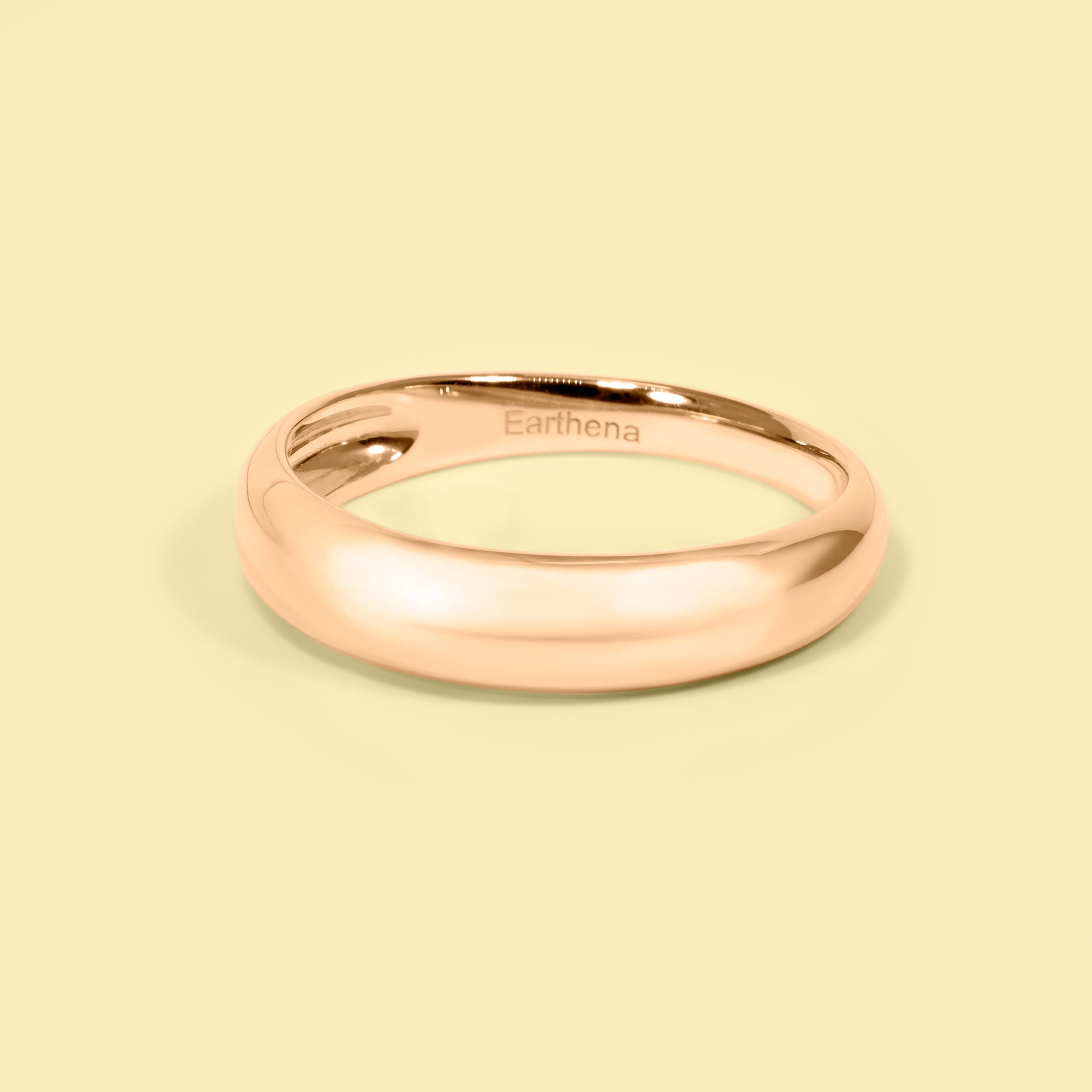 Cora Stackable Mini Dome Gold Ring Handcrafted in 14K Gold, 18K Gold, or Platinum handcrafted by Earthena Jewelry of Beverly Hills.