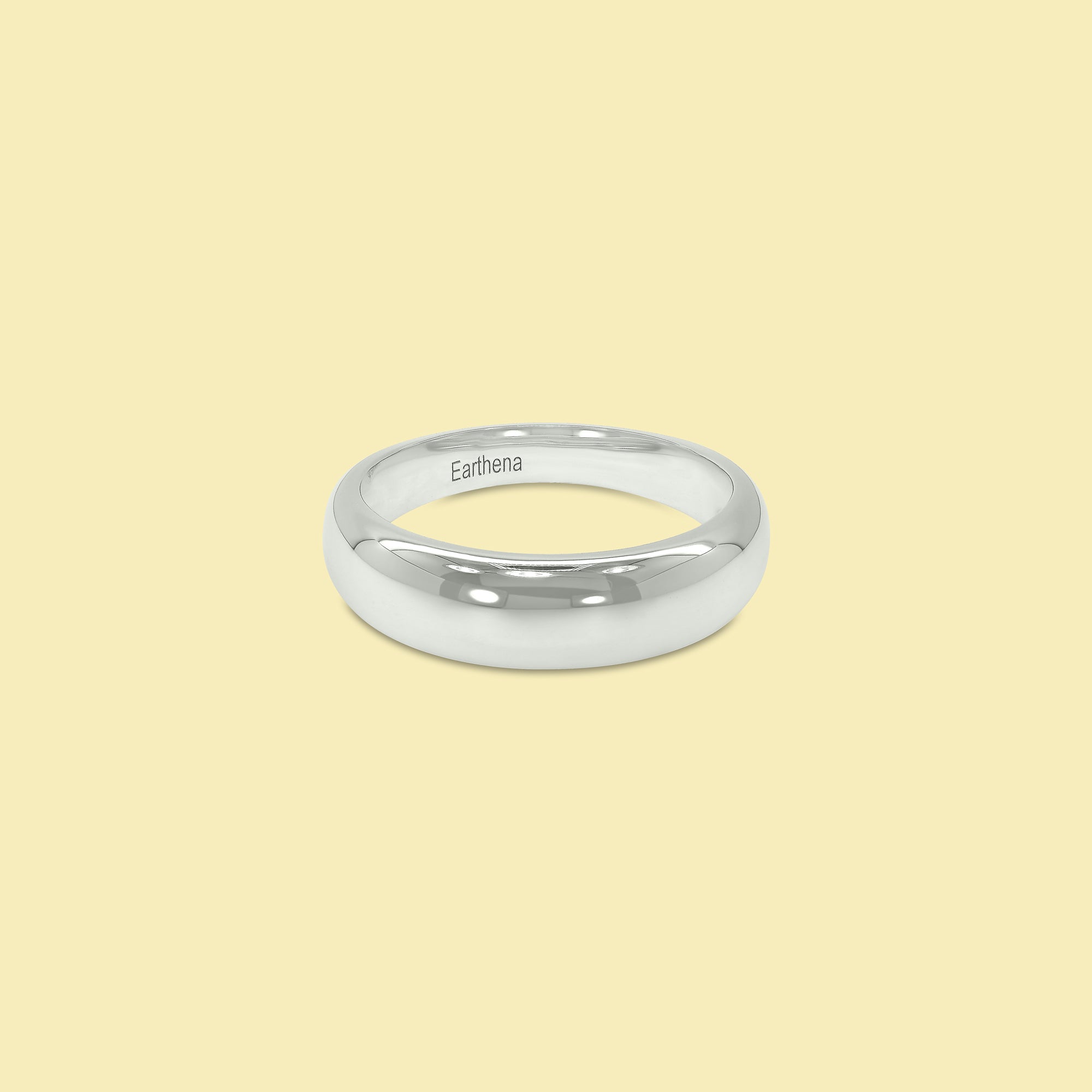 Cora Mini Dome Pinky Ring Handcrafted in 14K Gold, 18K Gold, or Platinum by Earthena Jewelry of Beverly Hills.