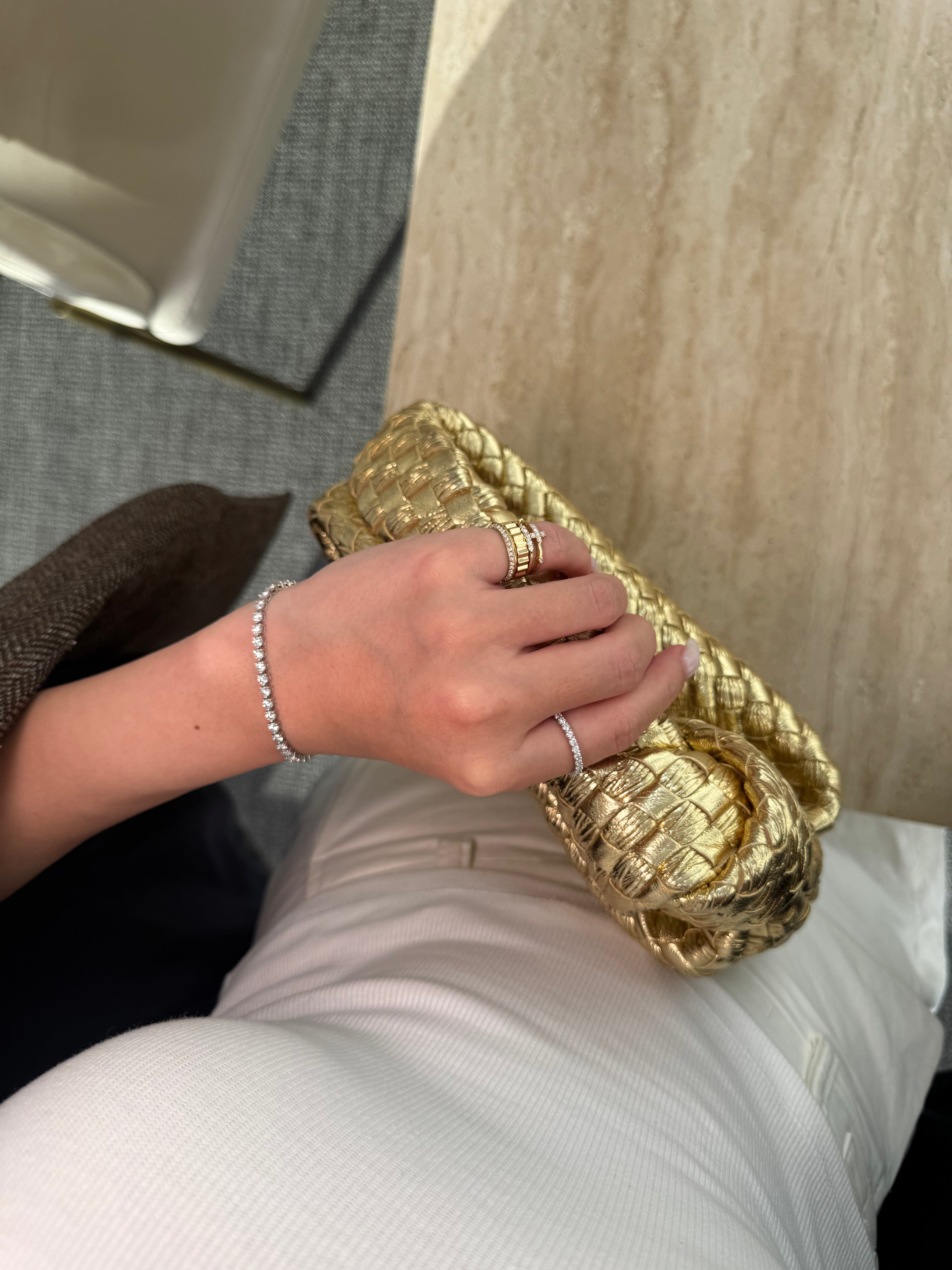 Axis Duo Pavé Knife-Edge Pinky Ring