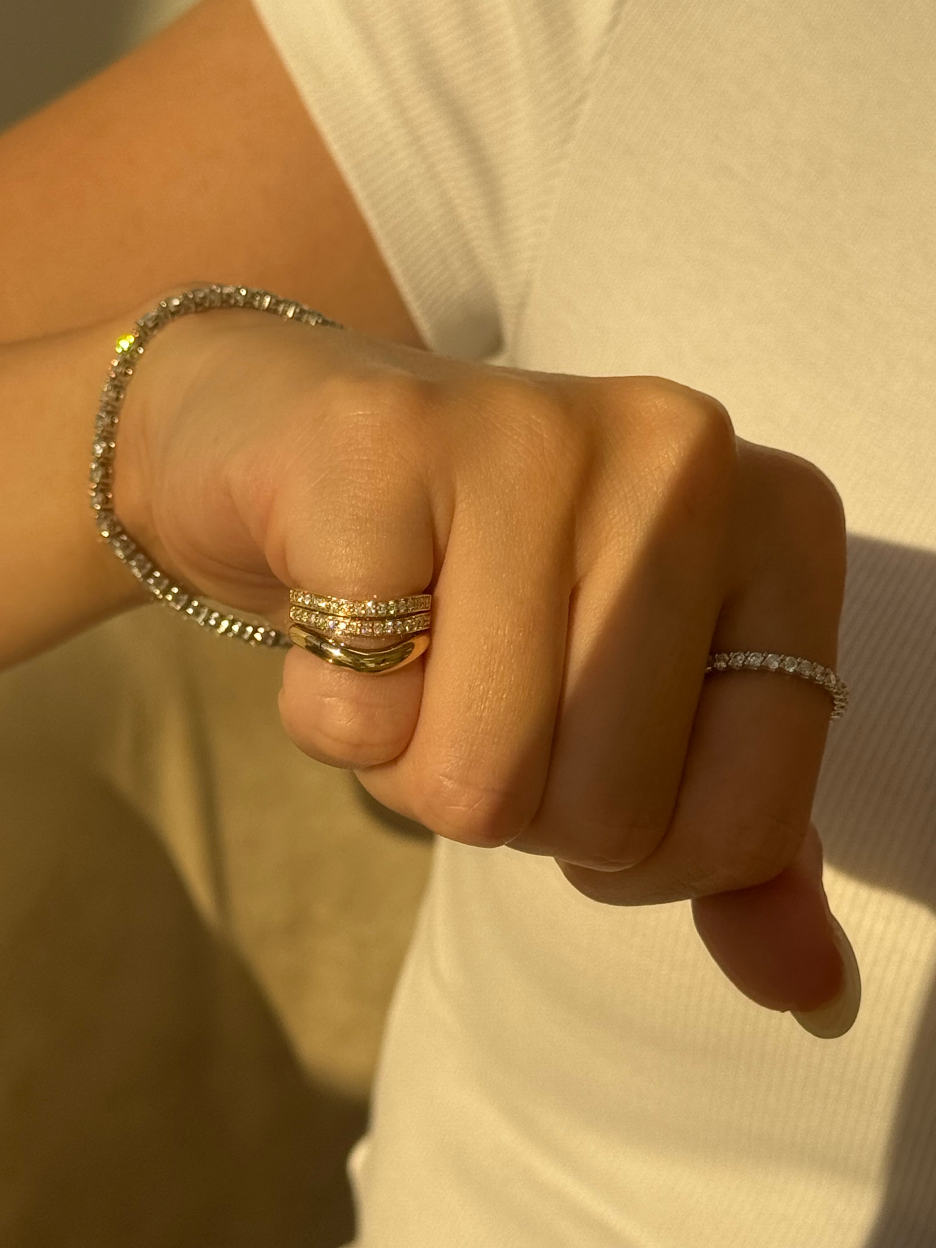 The Cloud, Curved Gold Pinky Ring