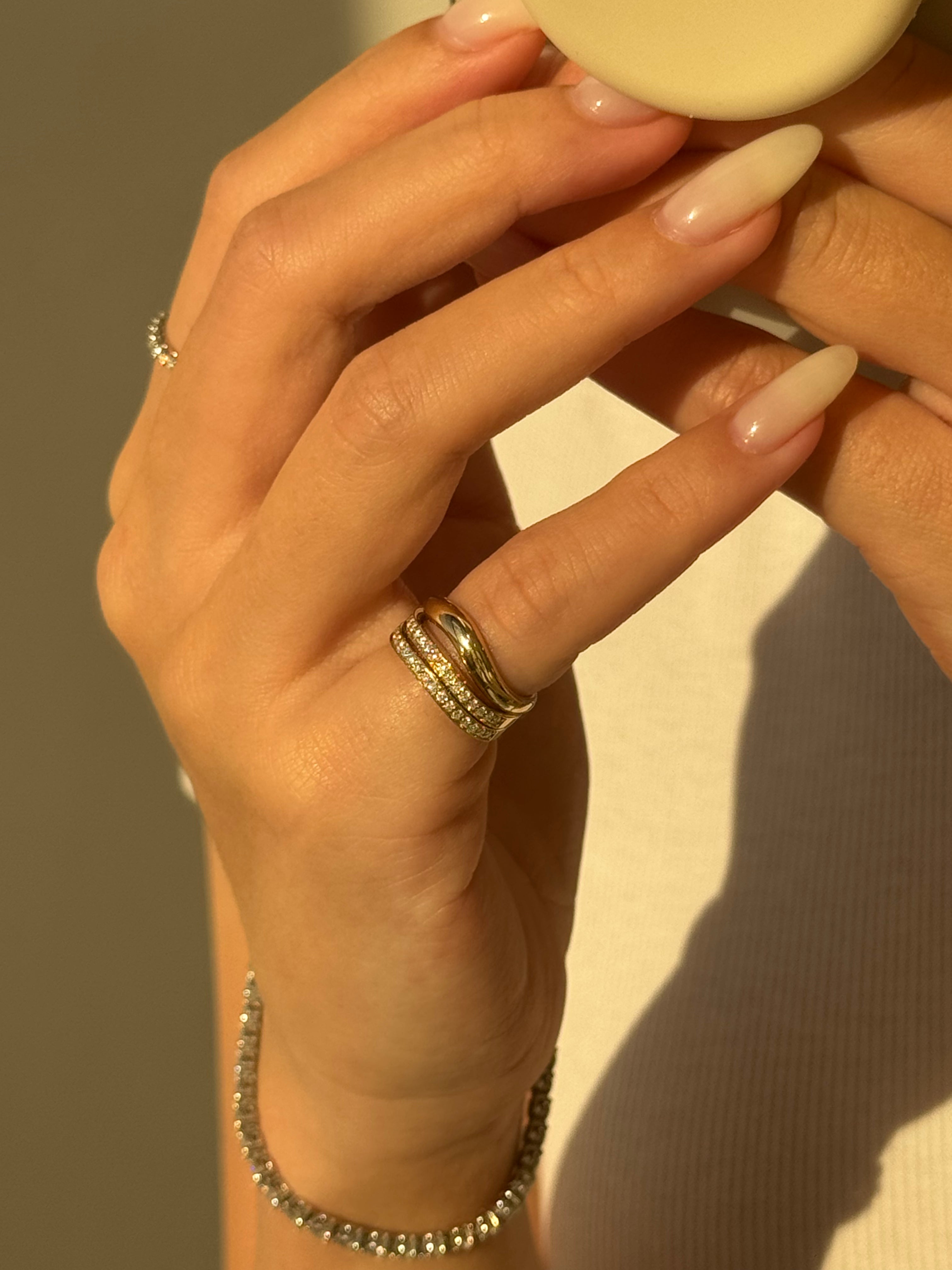 The Cloud, Curved Gold Pinky Ring