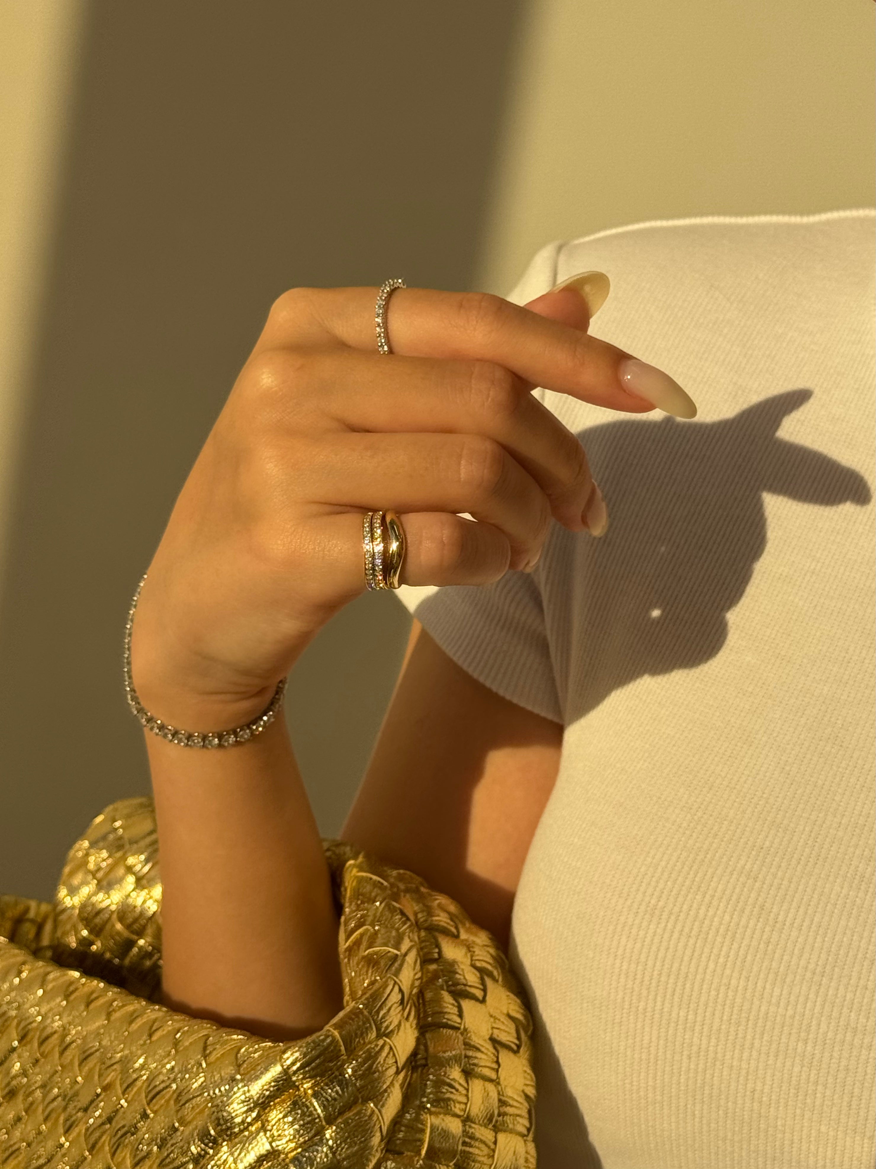 The Cloud, Curved Gold Pinky Ring