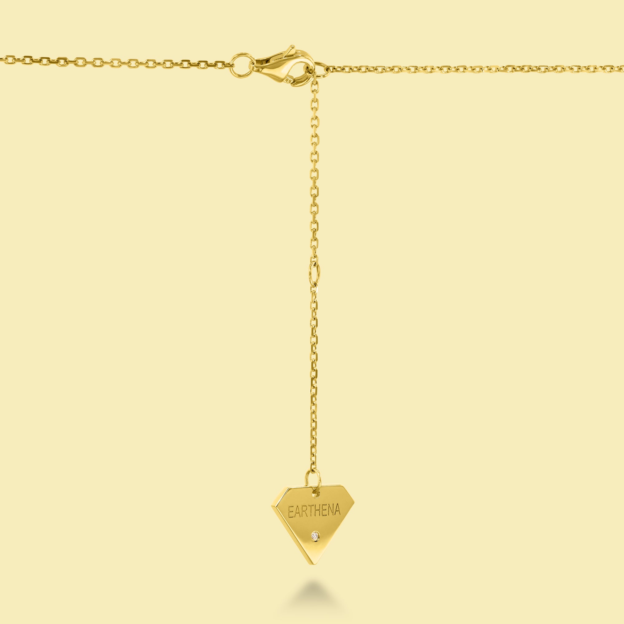 The Cloud, Mom Diamond Puff Pendant Necklace handcrafted in 14K Gold or 18K Gold by Earthena Jewelry of Beverly Hills, California.