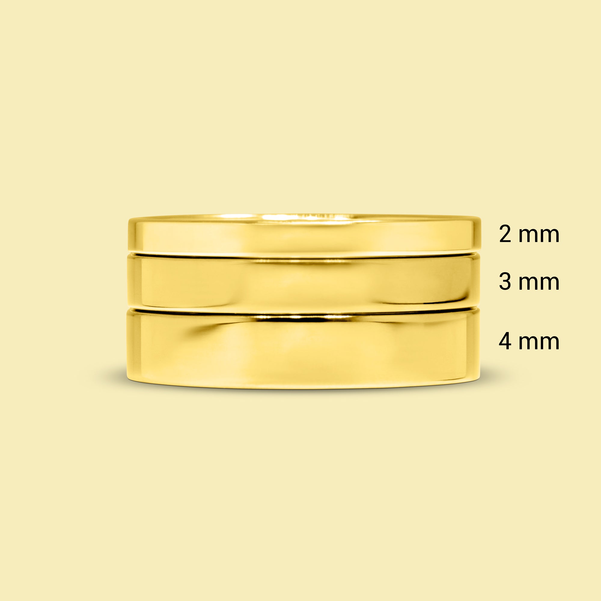 The Quinn, 2mm Low Profile Classic Band in 14K Gold, 18K Gold, or Platinum by Earthena Jewelry of Beverly Hills.