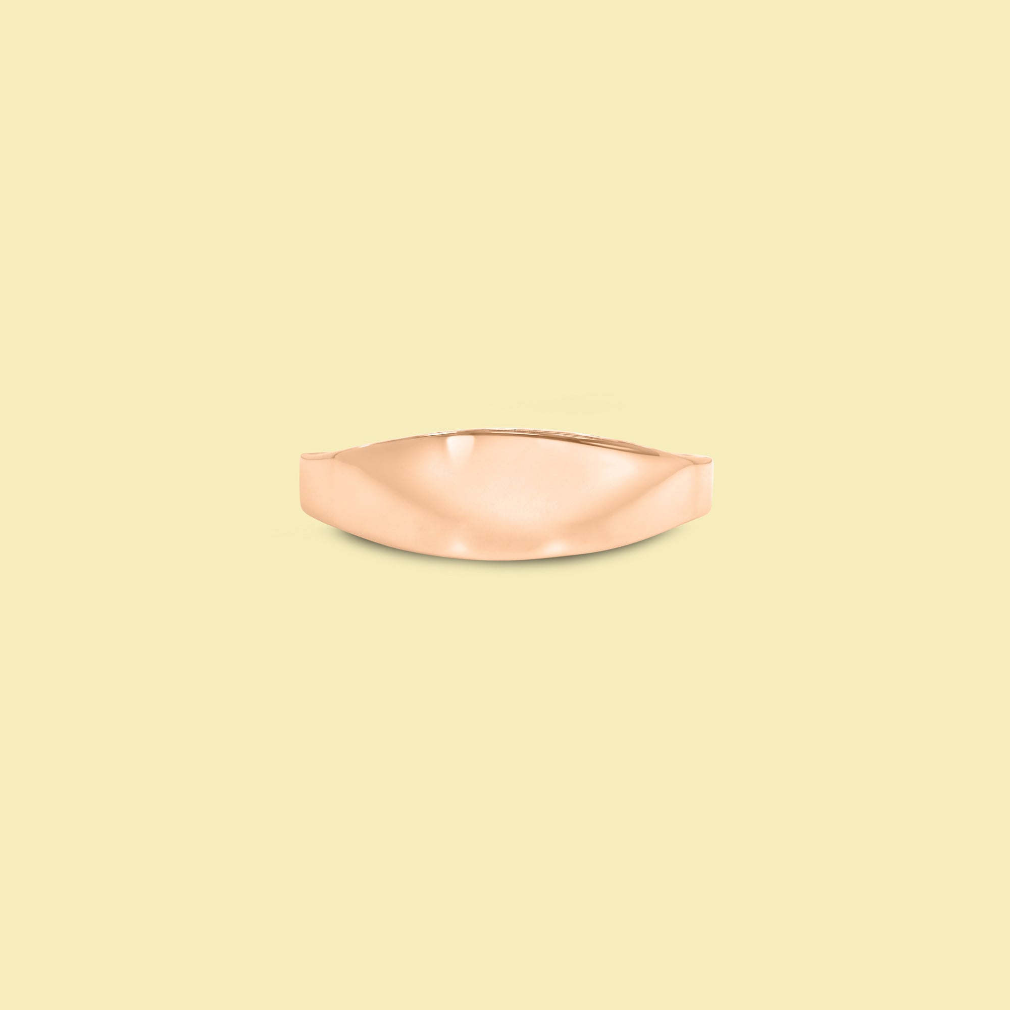 Renee Signet Pinky Ring in 14K Gold, 18K Gold, or Platinum by Earthena Jewelry of Beverly Hills handcrafted in Los Angeles.