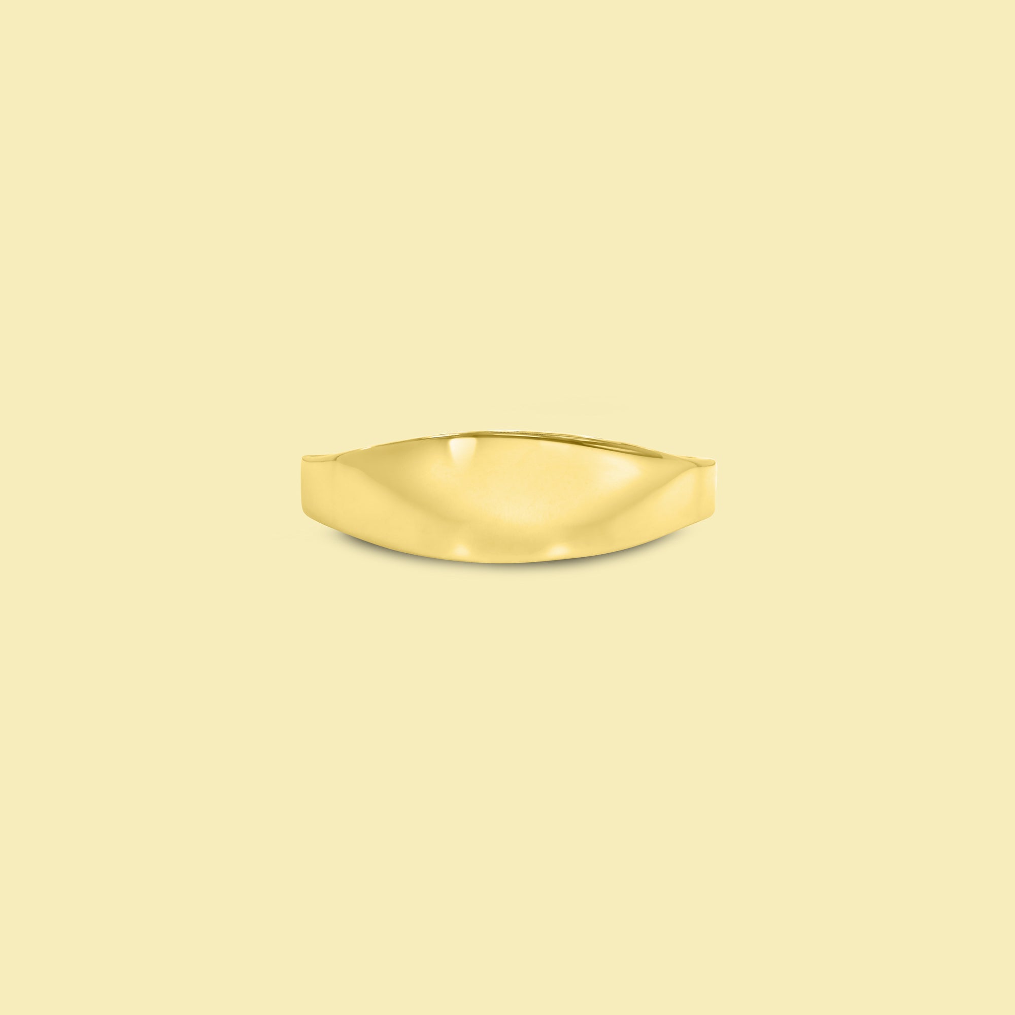 Renee Signet Pinky Ring in 14K Gold, 18K Gold, or Platinum by Earthena Jewelry of Beverly Hills handcrafted in Los Angeles.