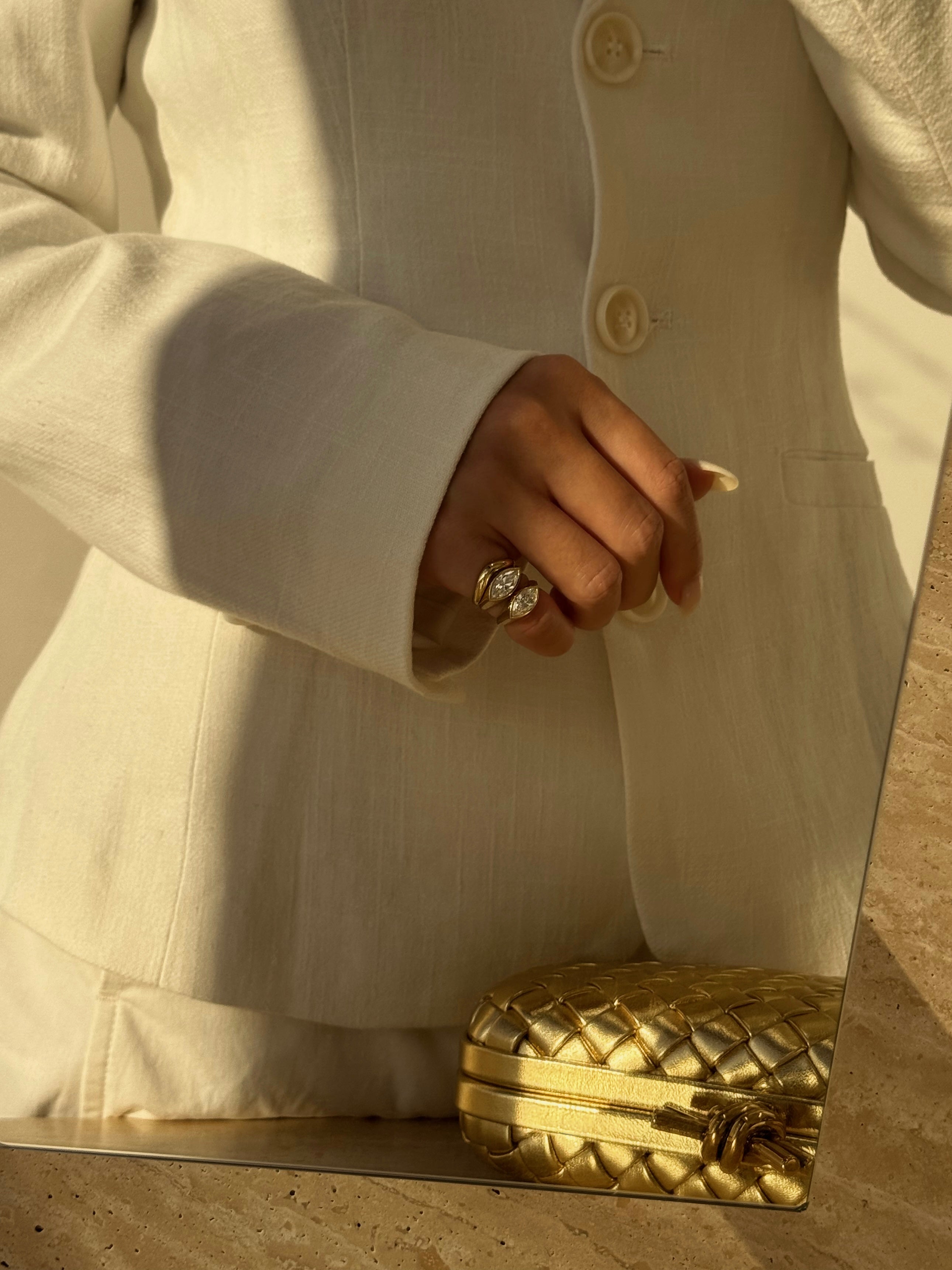 The Cloud, Curved Gold Pinky Ring