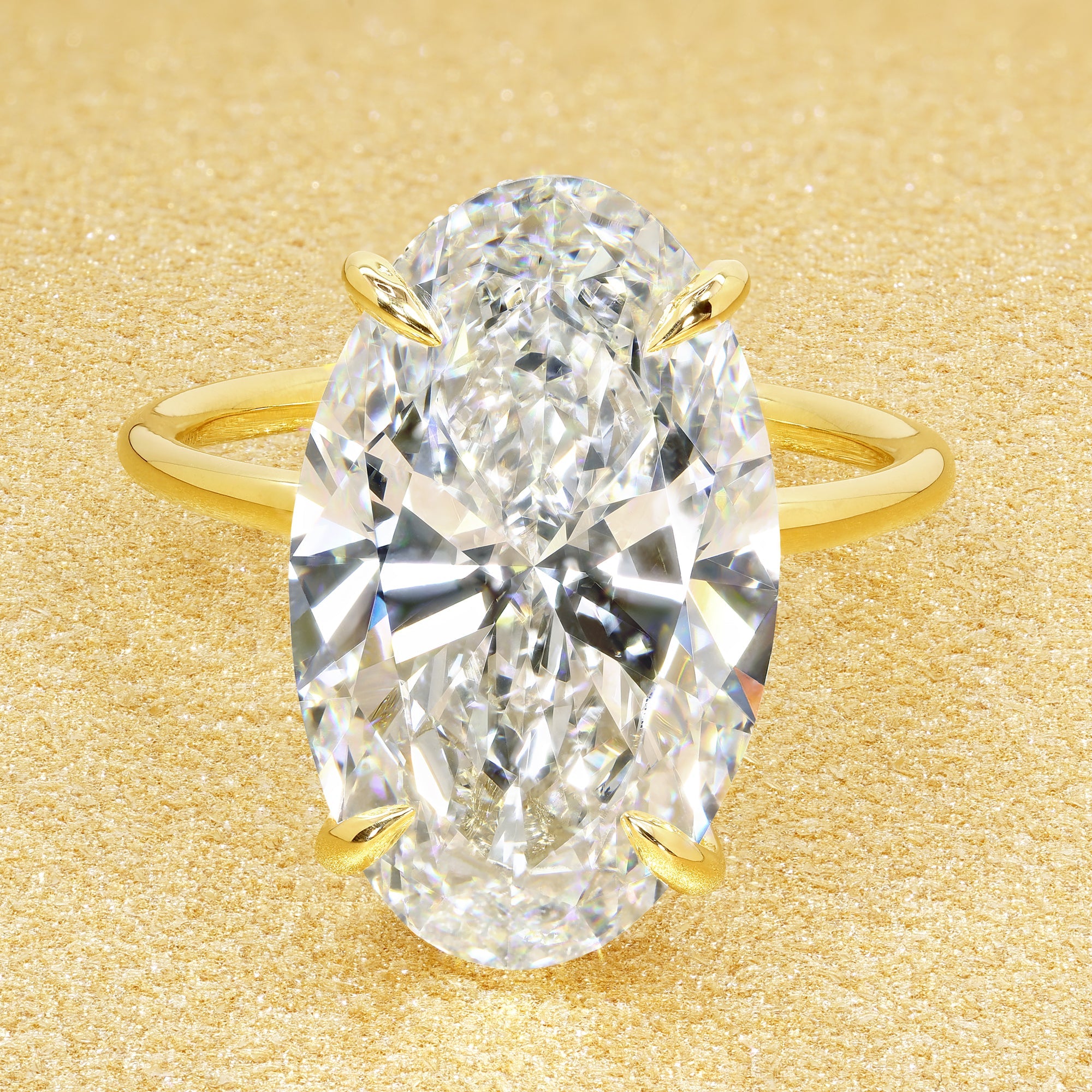 Timeless, elegant diamond engagement ring designs in both lab-grown diamond and earth-mined diamond by Earthena Jewelry of Beverly Hills.