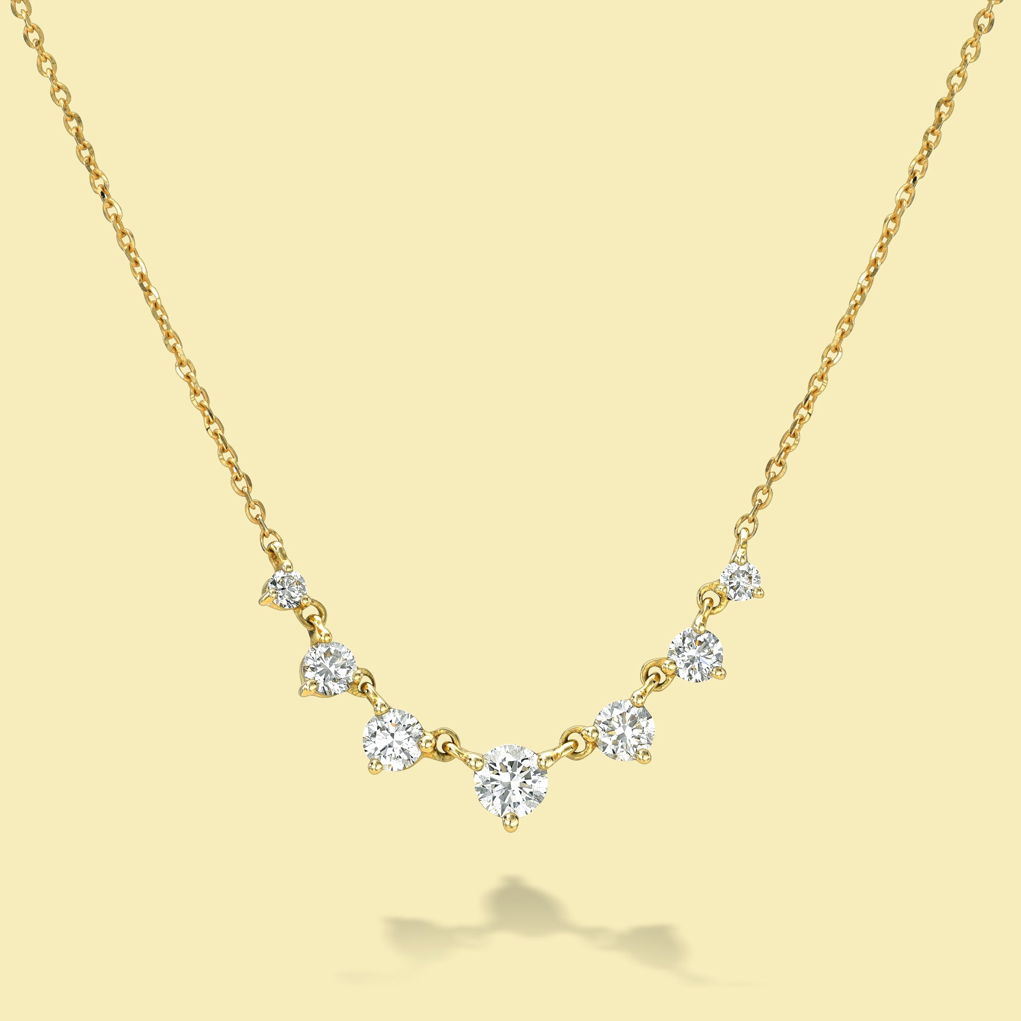 Shop the perfect stackable necklaces with lab-grown diamond or natural diamonds in 14K gold, 18K gold, or in Platinum by Earthena  Jewelry