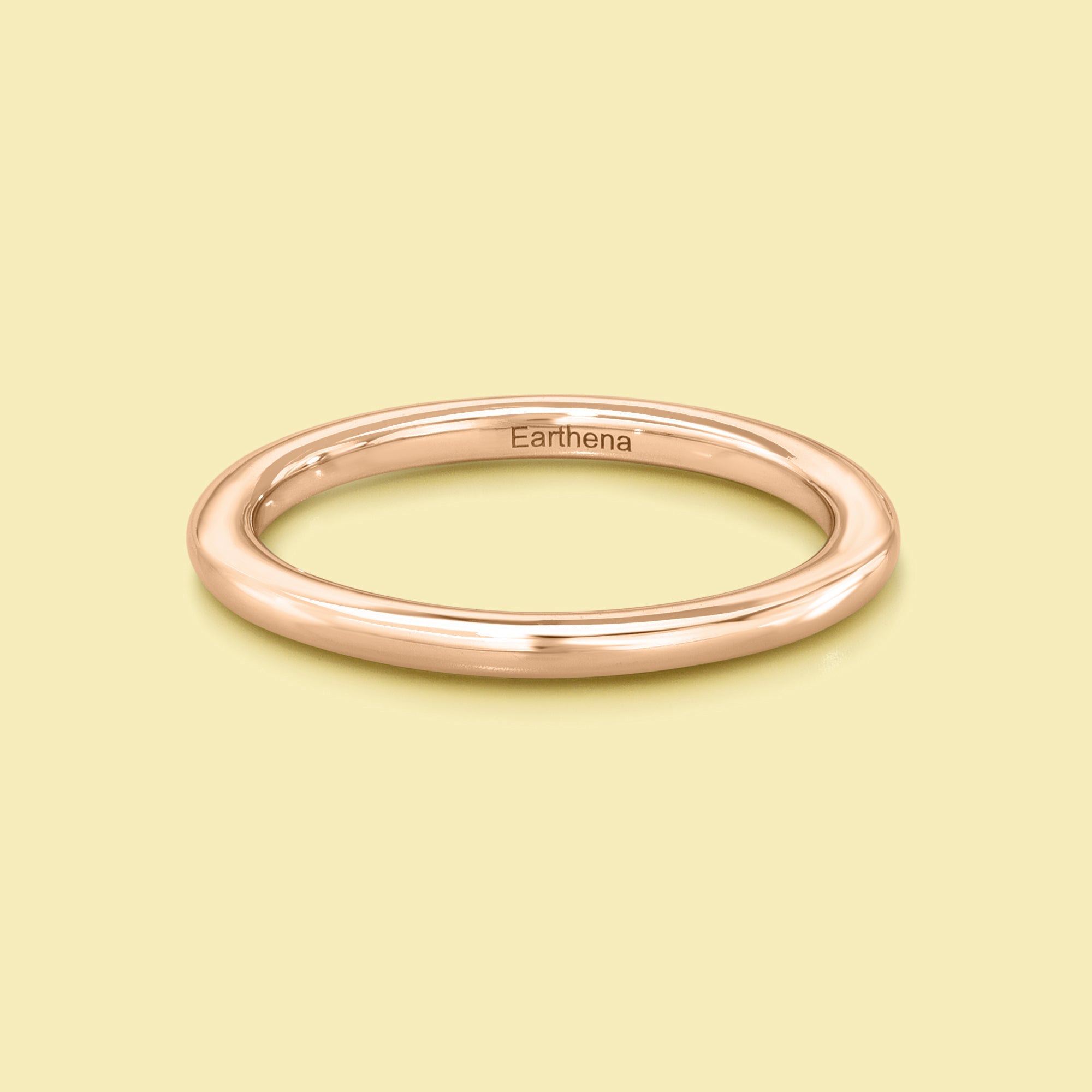 Minimalistic Halo Stackable Wedding Band Handcrafted in 14K Gold, 18K Gold or Platinum handcrafted in Los Angeles by Earthena Jewelry.