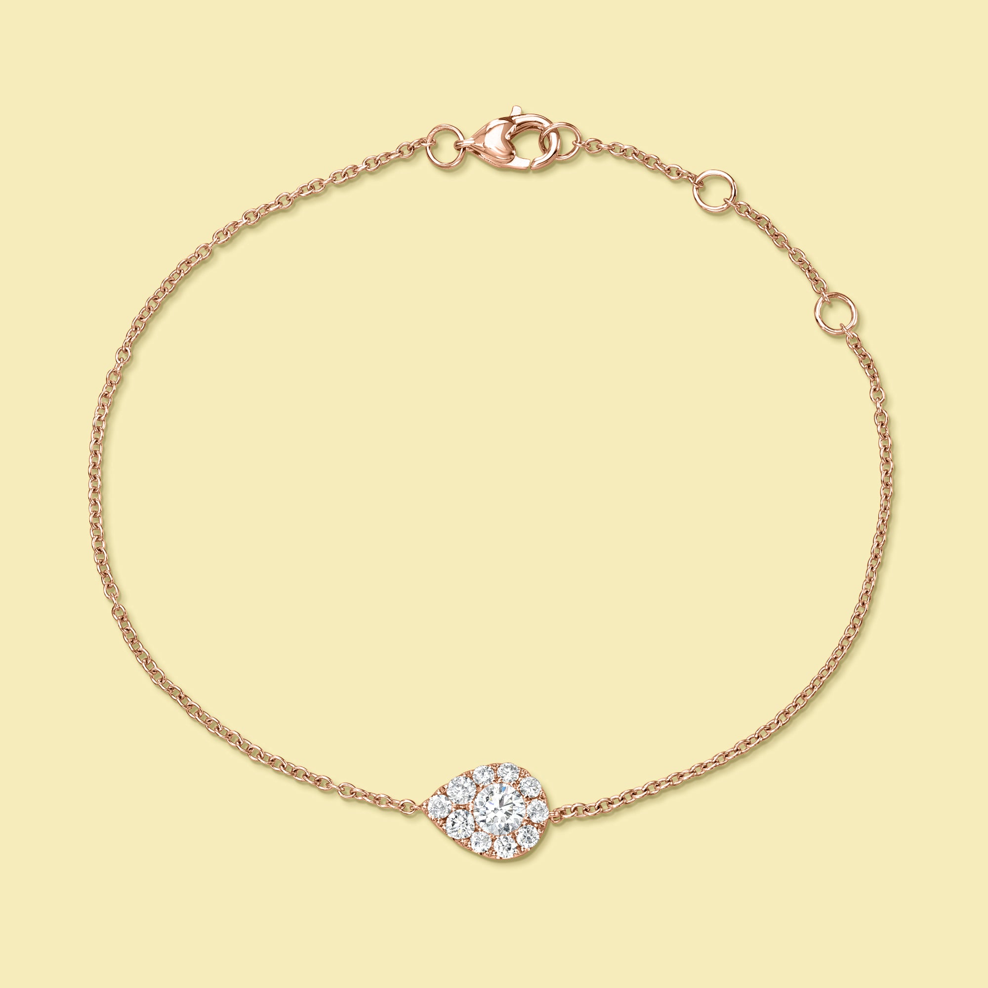 The Alia, Cluster Diamond Pear Shaped Bracelet