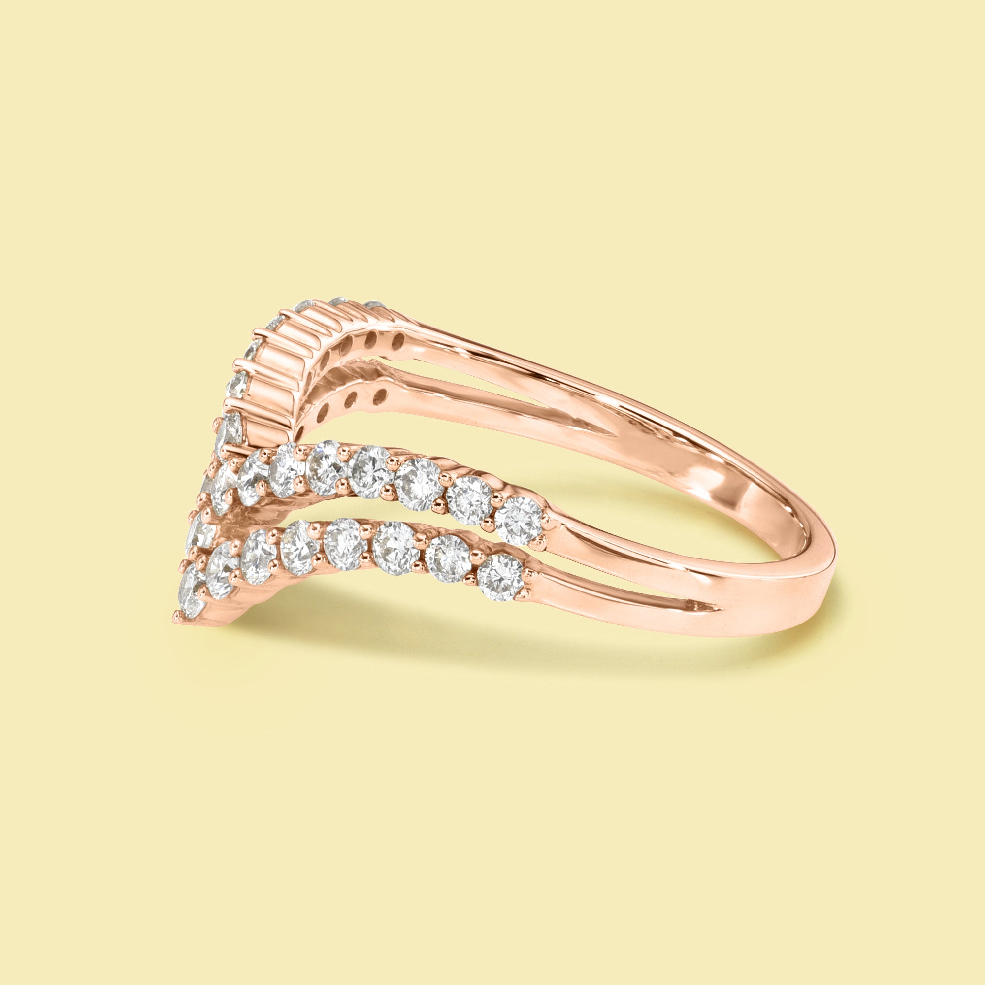 The Audrey, Double-row V-shaped Diamond Band