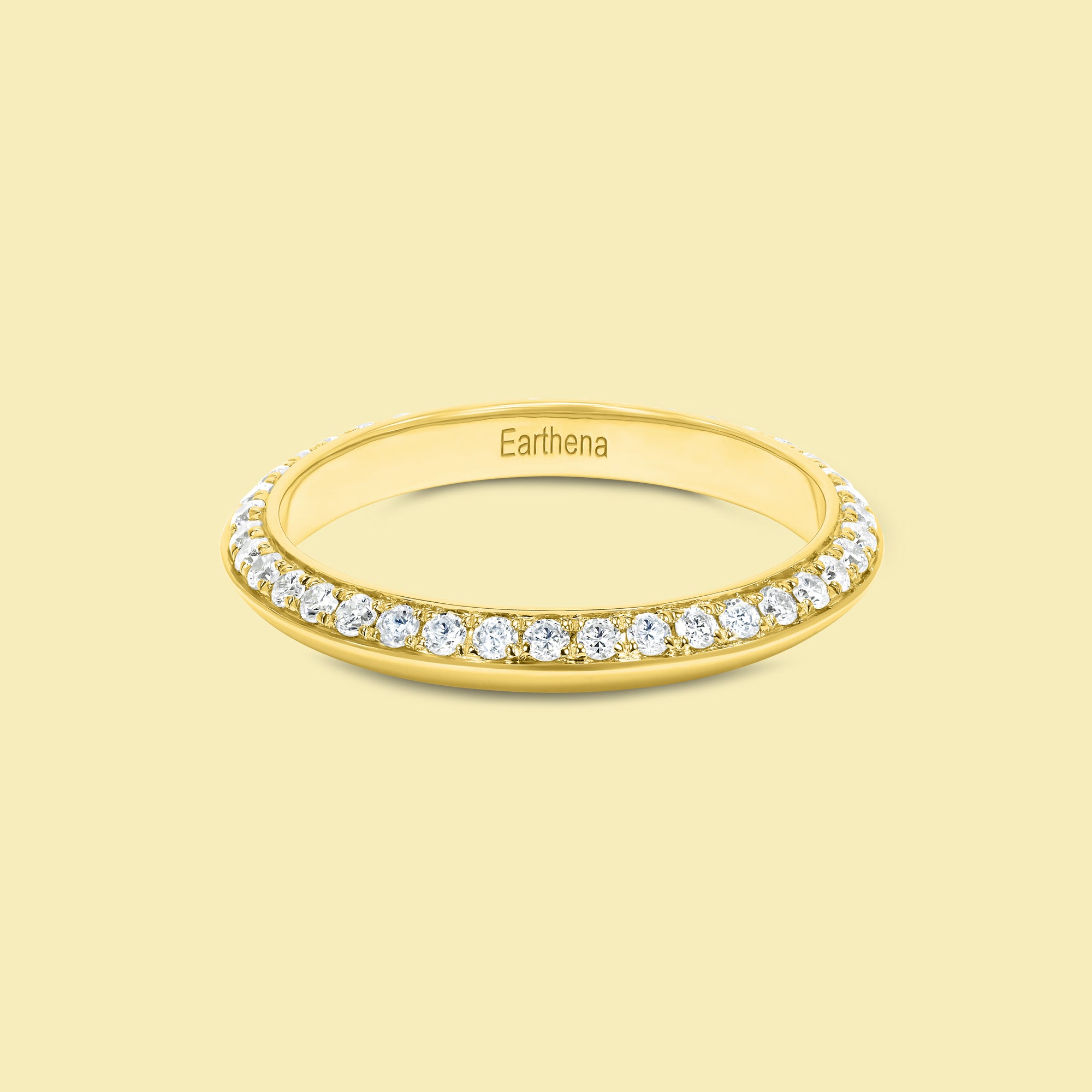 Axis Duo Pavé Knife-Edge Eternity Band in Gold or Platinum by Earthena Jewelry of Beverly Hills.
