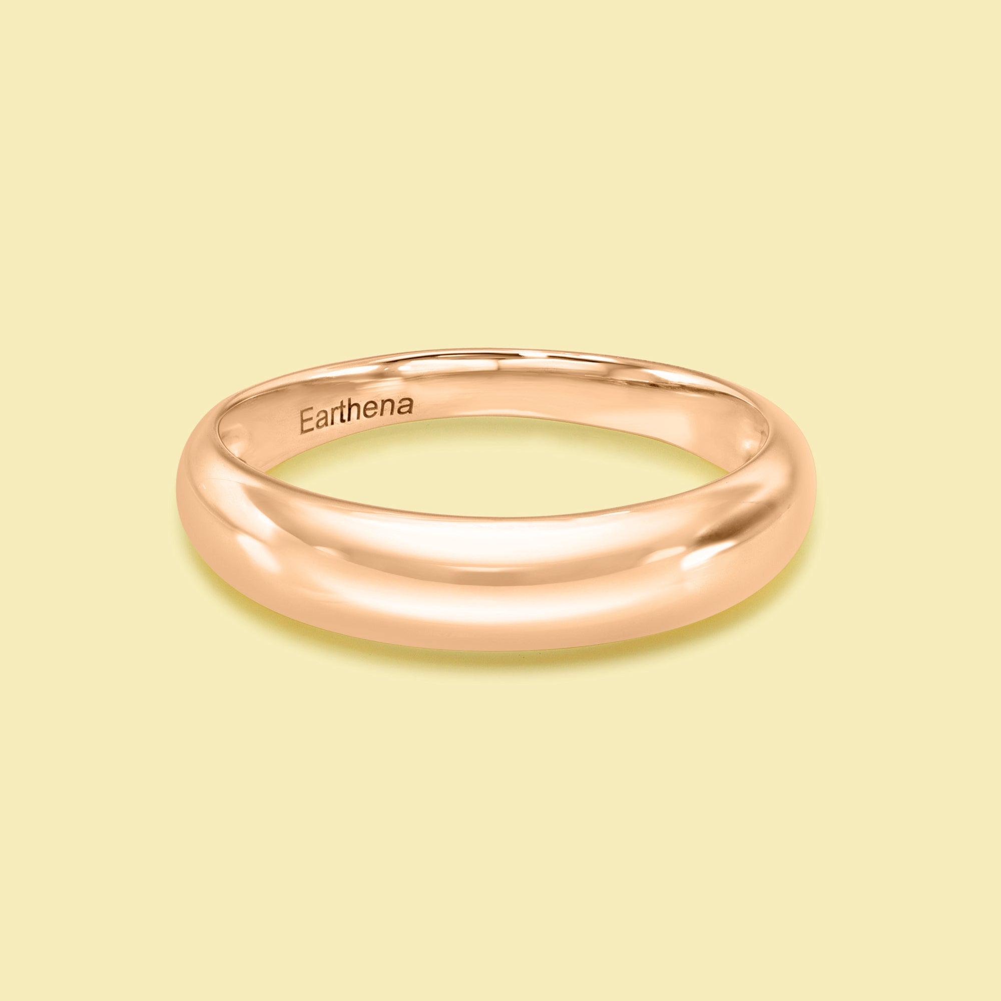 Cora Stackable Mini Dome Gold Ring Handcrafted in 14K Gold, 18K Gold, or Platinum handcrafted in Los Angeles by Earthena Jewelry