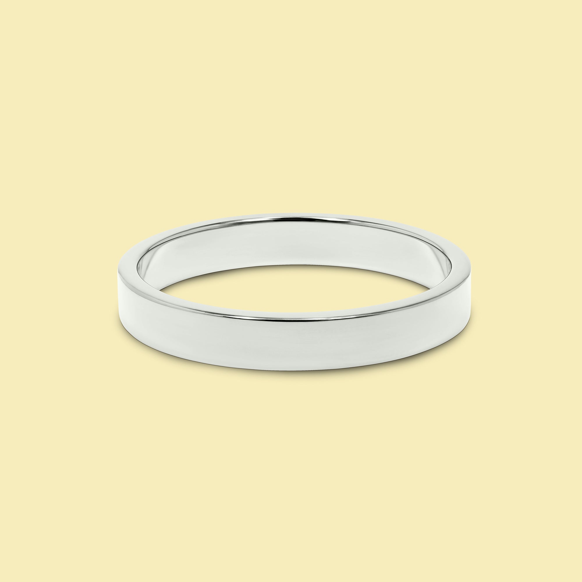 The Quinn, 3mm Low Profile Classic Band in 14K Gold, 18K Gold, or Platinum by Earthena Jewelry of Beverly Hills.