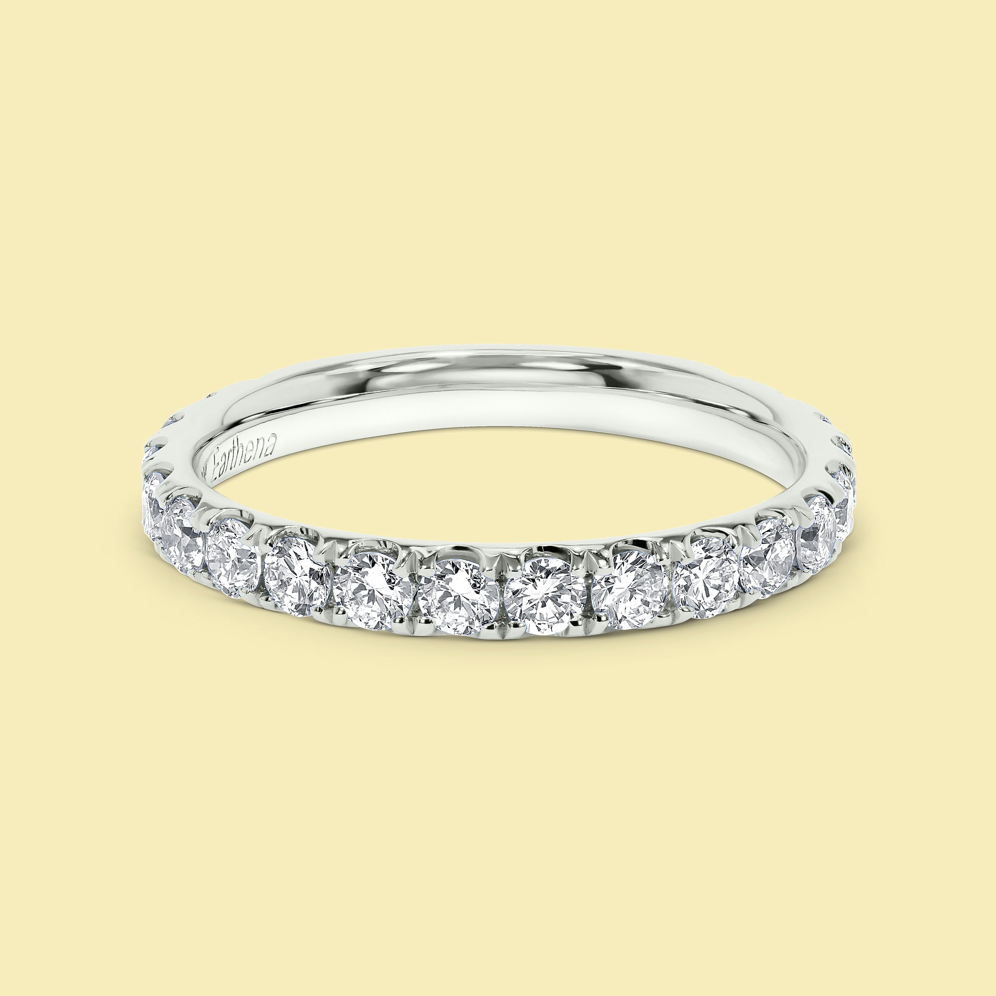 Selina Luxe Semi-Eternity Diamond Band in 14K Gold, 18K Gold, or Platinum by Earthena Jewelry of Beverly Hills.