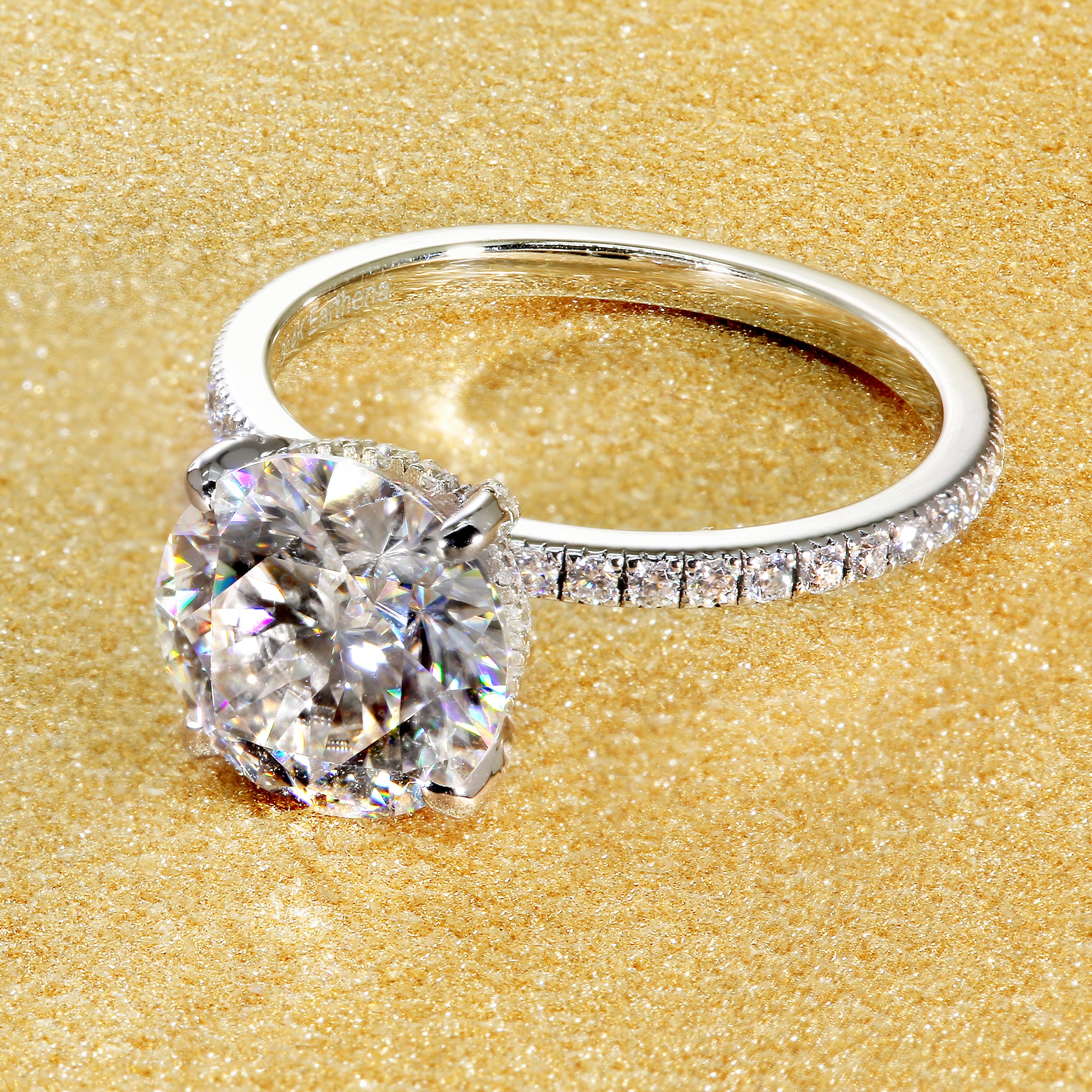 3ct halo deals diamond ring