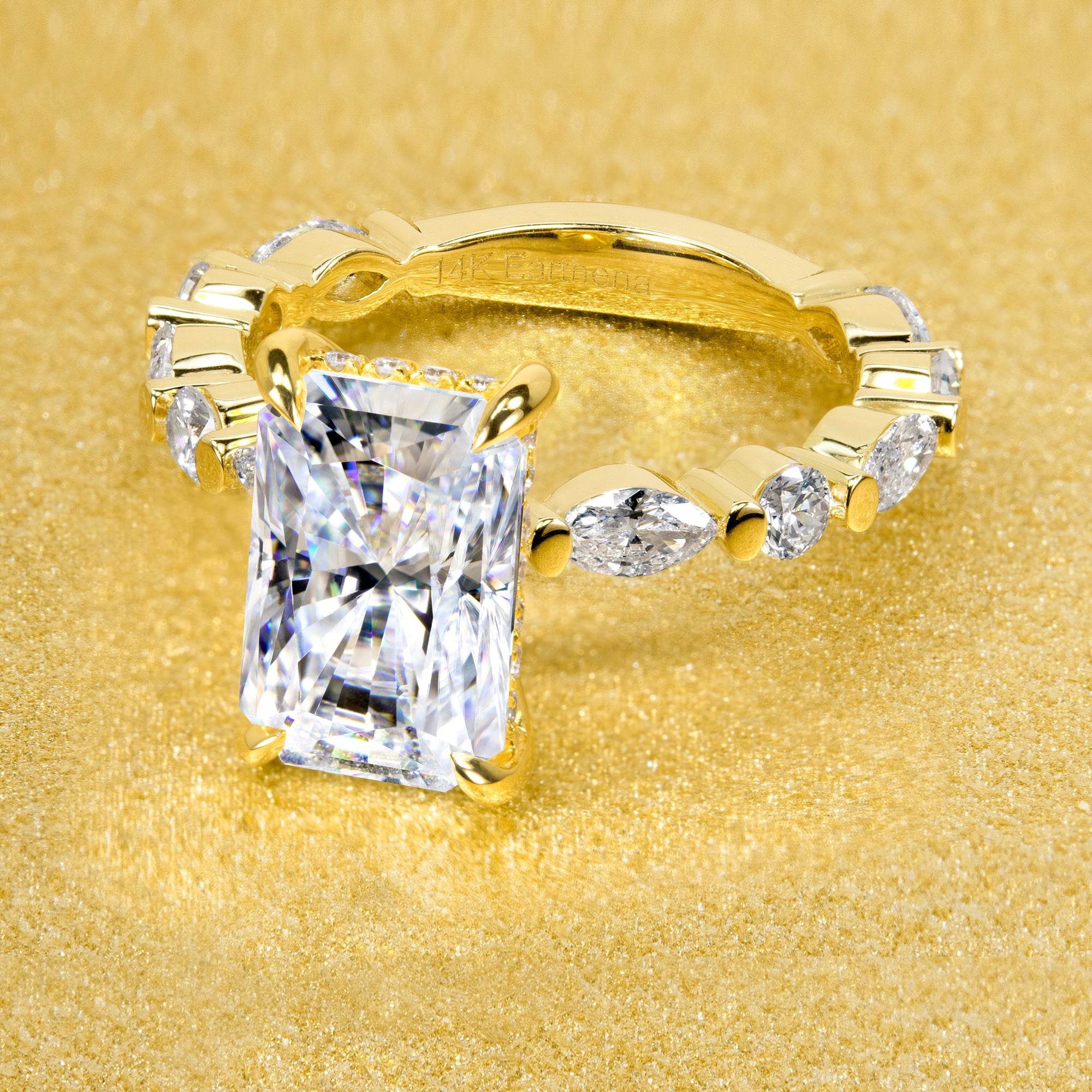 Princess cut floating halo deals engagement rings